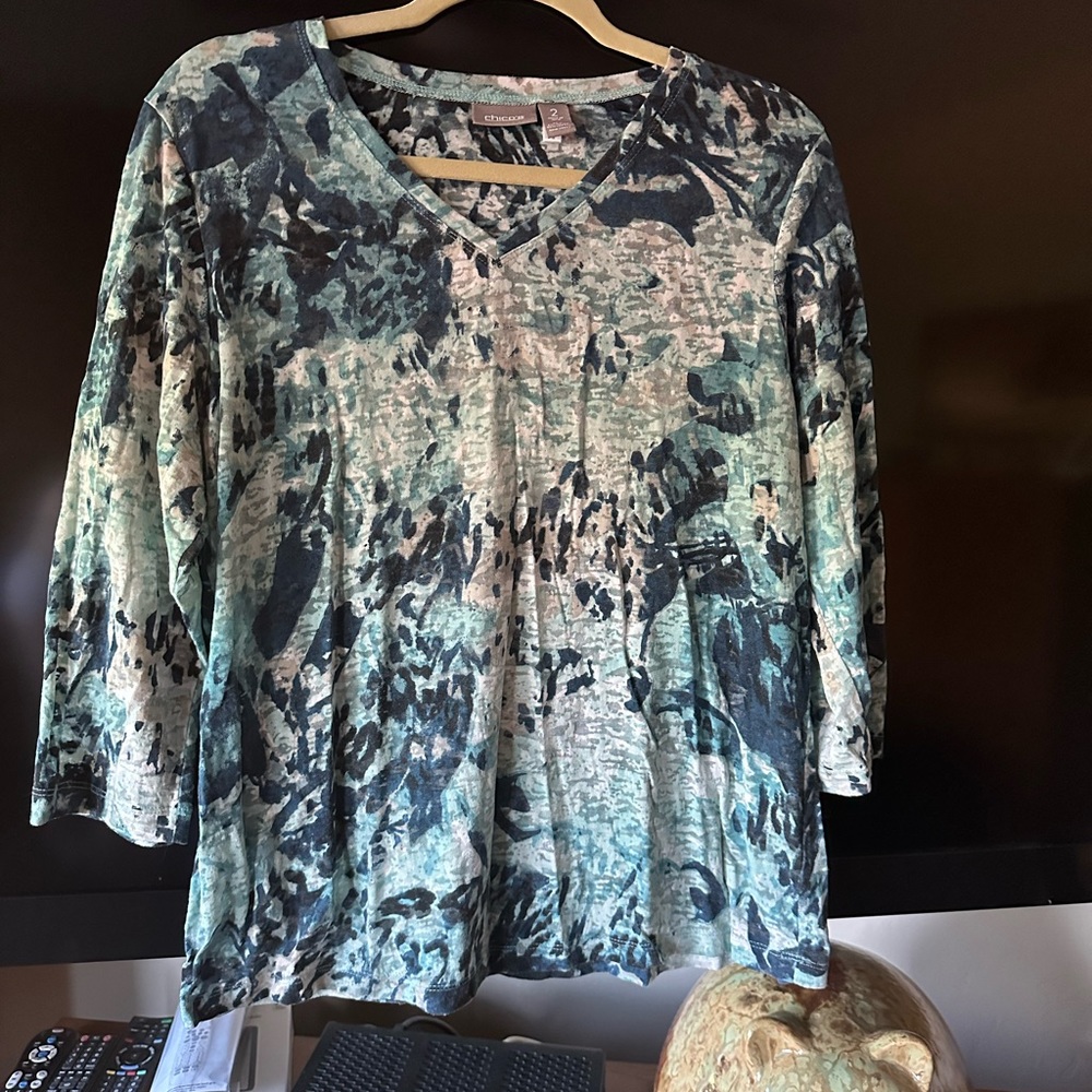 Chicos knit shirt size 2